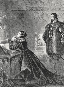 Kraliçe Mary Özel Hitabetinde (1542-87) by English School